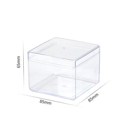 China Recyclable Wholesale Clear Plastic Cube Wedding Candy Gift Candy Food Box With Lids for sale