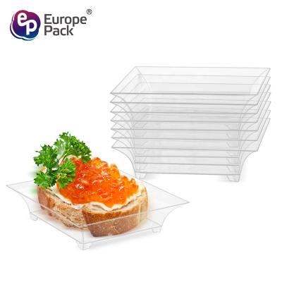 China Wholesale 100% Disposable Compostable Biodegradable Small Square Shape Soy Sauce Dish for sale