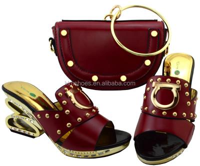 China Fashion Shoes Christmas Promotion Latest Design Nigerian Shoes and Bag Set in Teal /italian Shoes and Bags to Match Women Daily Life YM003 for sale