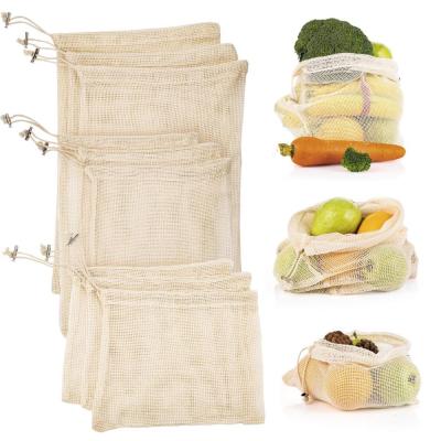 China Rope Handle Set of 9 (3 Small 3 Medium - 3 Large) Reusable Produce Bags for sale