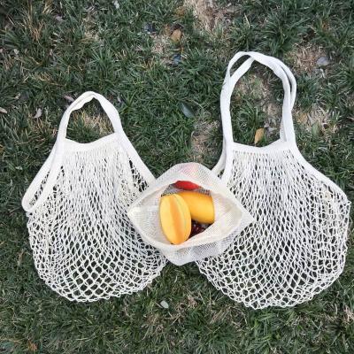 China Rope Handle Reusable Organic Washable Food Grade Mesh Produce Bags for sale