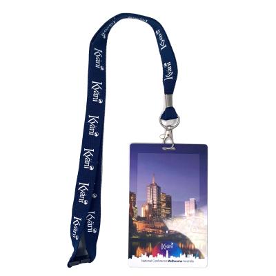 China High Quality Eco-friendly ID Aluminum Alloy Metal ID Card Holder With Lanyard for sale