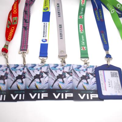 China Polyester Heat Roller ID Card Hanging Strap Custom Made For Thick Polyester Lanyard With Beautiful Exhibition Design for sale