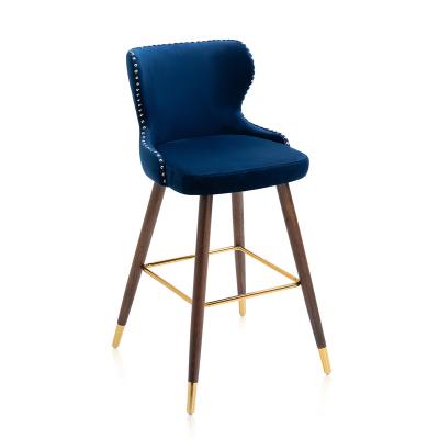 China Modern hot sale high flannel stools modern bar stools chair for cafe bar table for sale