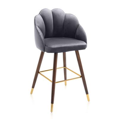 China modern commercial chair furniture velvet bar stools chairs for bar counter bar leather chair for night club for sale