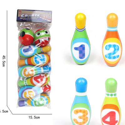 China Indoor Game Mini Plastic Sport Bowling Game Colorful Plastic Kids Bowling Pins Set Toy for sale