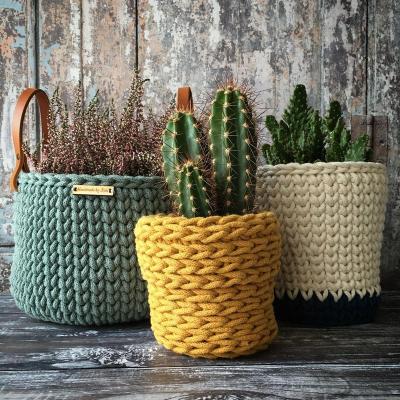 China 2021 Viable Extra Large Woven Cotton Rope Basket Factory Eco Friendly Woven Color Factory Customized Design for sale