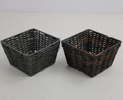 China Sustainable Wicker Storage Rattan Basket Woven Storage Craft Rattan Basket for sale