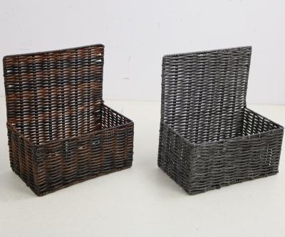 China Factory direct sale pp rattan basket table top storage viable single layer basket for sale