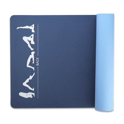 China New Sporty Hot Sale High Quality Design Non-Toxic Custom Printed Tape Yoga Mats Wholesale for sale