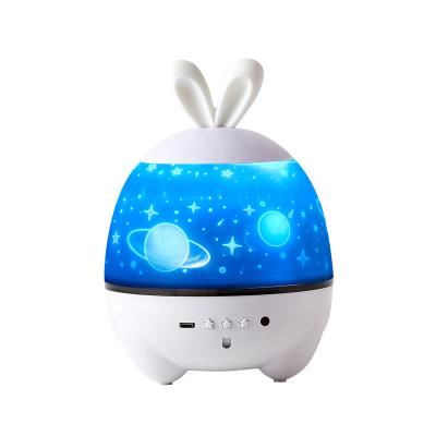 China Modern USB LED Night Light Portable 1080 Amazon Projector Rabbit Night Light With Remote Control Kids Projector Night Light for sale