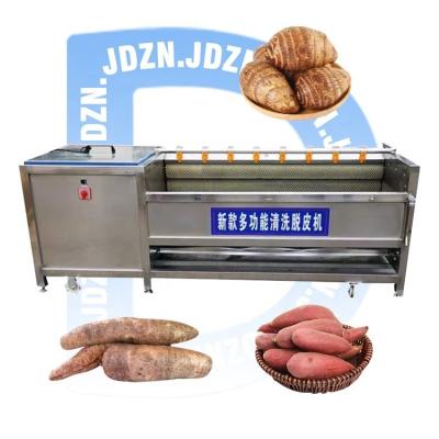 China Maquina Lavadora De Fruta Ginger Potato Small Brush Cassava Wash and Peel Machine India for sale