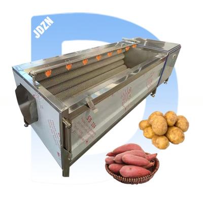 China Hot sale cassava peeling and washing machine potato brush washer automatic potato peeling machine for sale