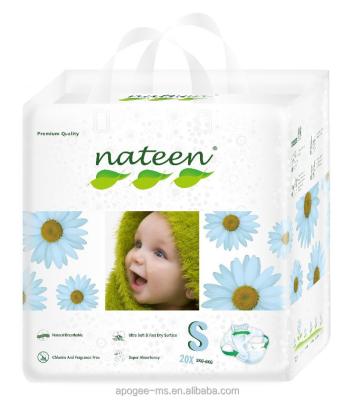 China Good Quality Plain Weave Disposable Baby Diapers Nateen Brand for sale