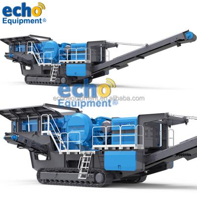 China Quarry Crawler Mobile Jaw Crusher used in medium to hard and abrasive natural stone for sale