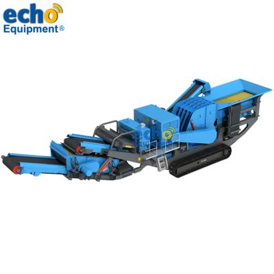 China Mobile crusher impact crusher mounted on quarry station rails for sale