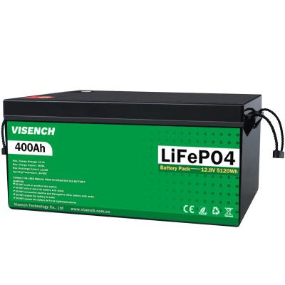 Cina Visench Rechargeable Lithium Ion Batteries 12V Lifepo4 400Ah 12 Volt Phosphate Lithium Batteries Batterie Solaire Pack in vendita