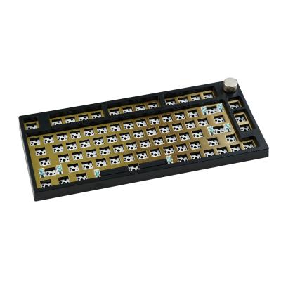 China Mechanical MATHEW TECH MK80 Gasket Mechanical Keyboard Kit with Metal Knob,Hot-swappable Three-mode Wireless ,Dynamic RGB Light Barebone for sale