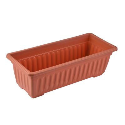 China Country Large Plastic Outdoor Rectangle Balcony Flower Pot Plant Pot for sale