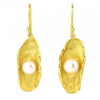 China Trendy Trendy European Style Designs Latest 925 Silver Pearl Backing Earrings for sale