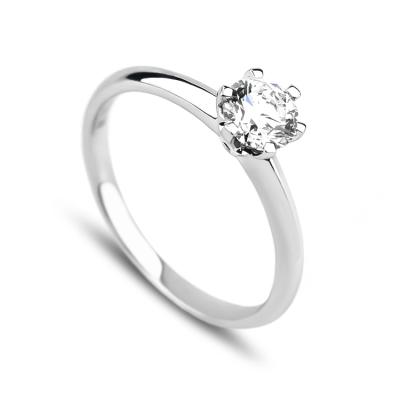 China Classic Fine 18k White Gold Jewelry Engagement Diamond Ring Wedding Ring for sale