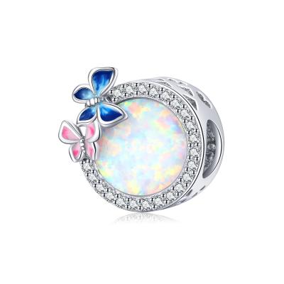 China FASHION New Arrivals Season Jewelry 925 Sterling Silver Opal With Butterfly Series Charm Beads Women's Jewelry for sale