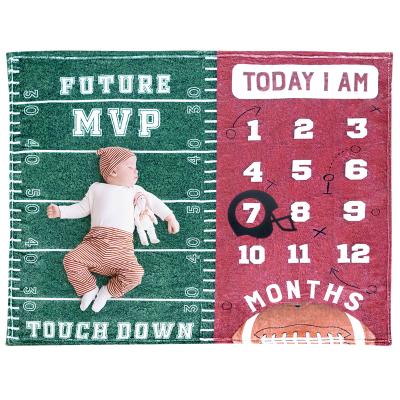 China European and American Custom Baby Blanket Sublimation Service OEM Baby Glory Style Baby Milestone Monthly Blanket 100% Polyester for sale