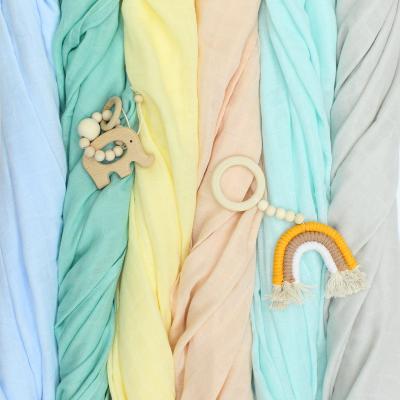 China Portable Custom Design Solid Color Organic Cotton Baby Wrap Baby Muslin Blanket for sale