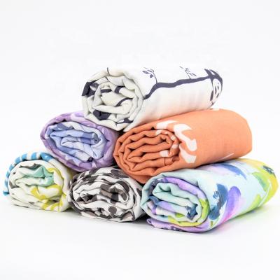 China Baby Wearable 100% Bamboo Muslin Wrap Custom Baby Blanket Wrap Receiving Blanket for sale