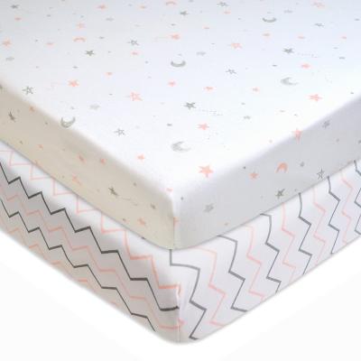 China Cheap Wholesale Organic Bamboo Plain Fitted Crib Sheet Portable Custom Printing Soft Baby Crib Sheet Baby Fitted Crib Sheet for sale