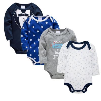 China Casual 100% Organic Cotton Baby Clothes Long Sleeve Baby Clothing Unisex Romper for sale