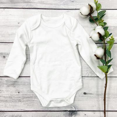 China Comfortable Long Sleeve Baby Jumpsuit Breathble White 100% Organic Cotton GOTS Certificated Overalls Multi Size Super Soft Baby Clothes for sale