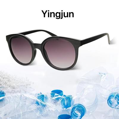 China Fashion sunglasses 2022 new design logo rpet sunglass customized fashionable recyclable plastic glasses for sale