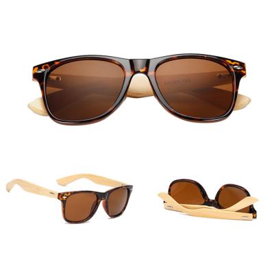 China Fashion Sunglasses Custom Logo Add On Glass Temple Design High Quality Luxury Sunglasses With Bamboo Legs for sale