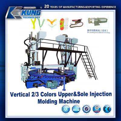 Cina Vertical 2/3 Colors Upper&Sole Injection Molding Machine in vendita