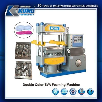 China Outsole Eva Foaming Machine, máquina de moldear del zapato doble del color en venta