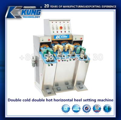 China Double Cold / Hot Horizontal Slipper Making Machine For Heel Setting for sale