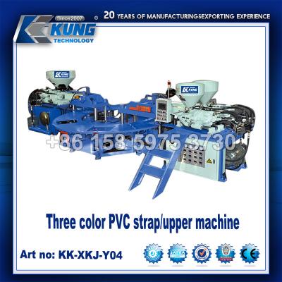 China Double Color Strap Pvc Injection Molding Shoe Machine Pneumatic for sale