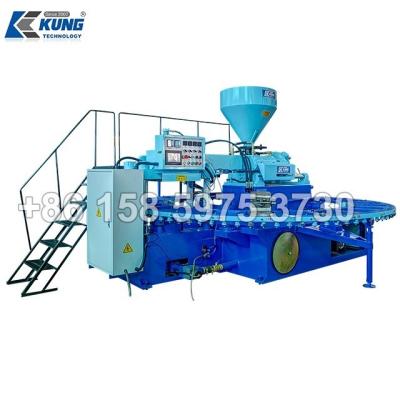 China Airblowing Sandal / Slipper Moulding Machine , 24 Stations Pvc Footwear Making Machine for sale