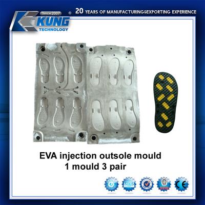 China EVA Injection Shoe Sole Mould 3 Pairs Standard Exported Packing for sale