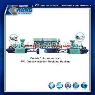 中国 Automatic PVC Shoe Sole Injection Moulding Machine Double Color 販売のため