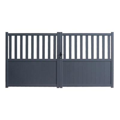 China Easily Assembled Wood Plastic Compound WPC Panels Decorative Garden PVC Lattice Outdoor Privacy Fencing Gate for sale