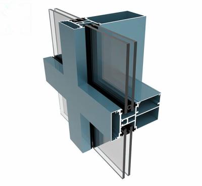 China Manufacturers Modern Glass Aluminum Profile Invisible Frame Aluminum Curtain Wall Curtain Wall for sale