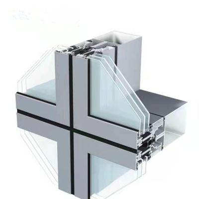 China Modern Aluminum Profiles Aluminum Curtain Wall Used Concealed Exposed Stick Facade Curtain Wall for sale