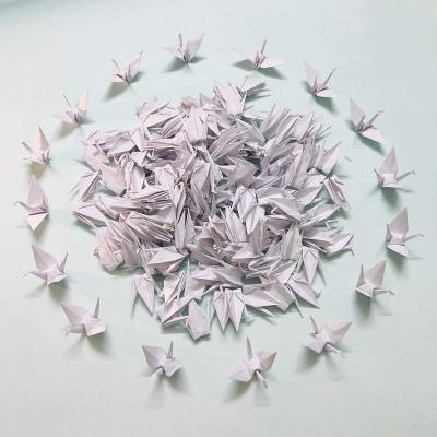 China Paper 150PCS 7CM Folded White Origami Paper Crane Birds Party Confetti Table Decoration for Wedding Party Baby Shower Party Decor for sale