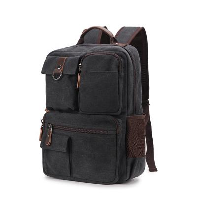 China Waterproof Customized Canvas Backpack Unisex Unique Bag Hiking Canvas Backpacks for sale