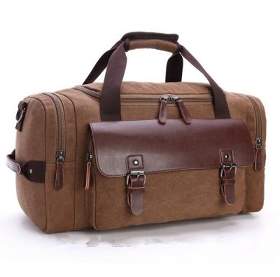 China Polyester wholesale custom new large capacity canvas travel duffle storage bag in Shenzhen factory for sale