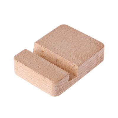 China Desktop Wooden Portable Cell Phones Stand Cell Phone Stand Wooden Stand for sale