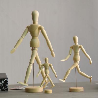 China Drawing Model School Supplies Paint Sketch People Man Drawing Model School Supplies Wooden Dummy Doll Open Ornaments Art Set for sale