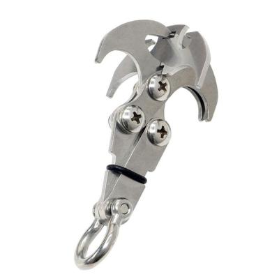 China Stainless Steel Claw Rock Hook Home Climbing Hike Tools Survival Outdoor Mountaineering Tackle Hook for sale